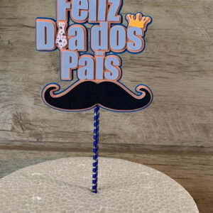 Arquivo de Corte Silhouette - Topo de bolo dia dos pais 1