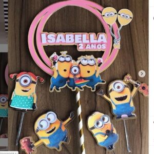 Arquivo de Corte Silhouette - Topo de Bolo Minions