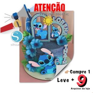 Arquivo de Corte - Stitch Arco com Flores 1f2cfba