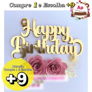 Arquivo de Corte Topo 5-happy Birthday - Studio e Svg