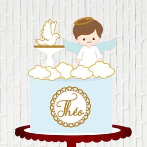Arquivo de Corte Topo Batizado Anjo Menino Camadas