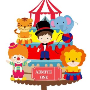 Arquivo de Corte Topo Bolo Circo Menino