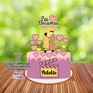 Arquivo de Corte Topo Bolo Dorama 05 - Studio/pdf