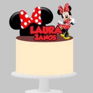 Arquivo de Corte Topo Bolo Minnie Vermelha