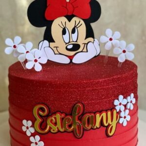 Arquivo de Corte Topo Bolo Minnie Vermelha