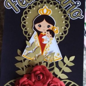 Arquivo de corte topo bolo Nossa Senhora Aparecida em camada