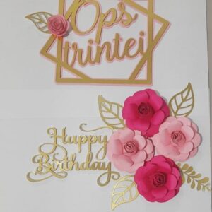 Arquivo de Corte Topo Bolo Trintei Happy Birthday