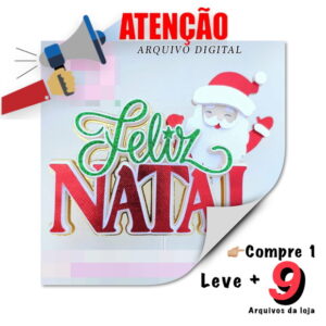 Arquivo de Corte Topo de Bolo - 1 - Feliz Natal
