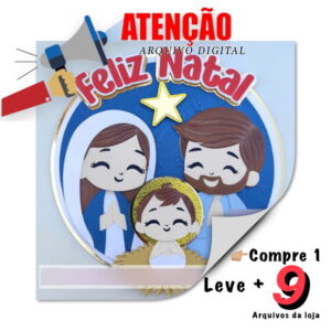 Arquivo de Corte Topo de Bolo - 13 - Feliz Natal Jesus