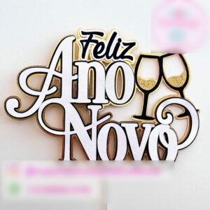 Arquivo de Corte - Topo de Bolo - 2-feliz Ano Novo
