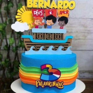 ARQUIVO DE CORTE TOPO DE BOLO 3 palavrinhas