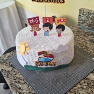 Arquivo de Corte - Topo de Bolo 3 Palavrinhas