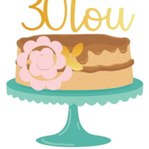 ARQUIVO DE CORTE TOPO DE BOLO 30 ANOS COMBO DUPLO