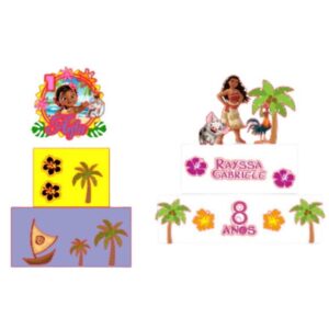 Arquivo de Corte Topo de Bolo 3d Camadas Moana Baby Moana