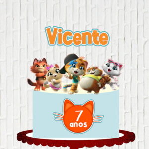Arquivo de Corte Topo de Bolo 44 Gatos