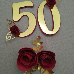 Arquivo De Corte Topo De Bolo 50 Anos Flores