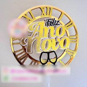 Arquivo de Corte - Topo de Bolo - 6-feliz Ano Novo