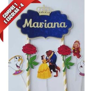 Arquivo de Corte Topo de Bolo a Bela e a Fera