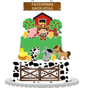 Arquivo de Corte Topo de Bolo a Fazendinha/compre 1 Leve 10