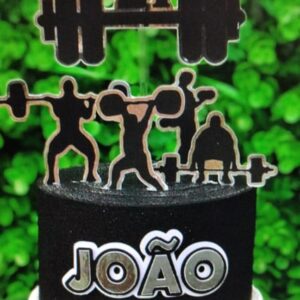 Arquivo de Corte Topo de Bolo Academia/fitness Studio+brinde
