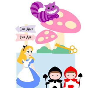 ARQUIVO DE CORTE TOPO DE BOLO ALICE NO PAIS DAS MARAVILHAS