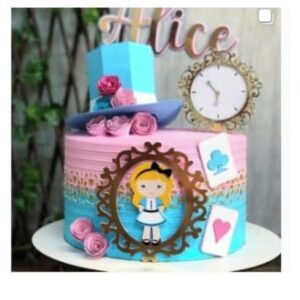 Arquivo de corte topo de bolo Alice no País das MAravilhas