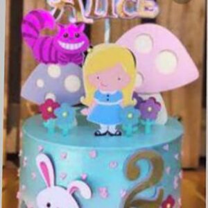 Arquivo de Corte Topo de Bolo Alice no País das Maravilhas
