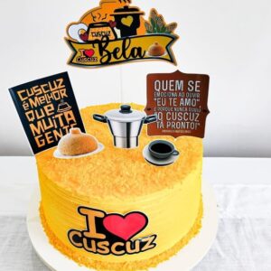 Arquivo De Corte Topo De Bolo Amo Cuscuz