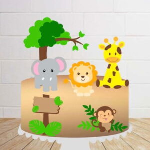 Arquivo de Corte Topo de Bolo Animais da Floresta