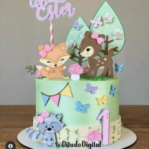 Arquivo De Corte Topo De Bolo Animais Do Bosque Studio