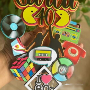 Arquivo de Corte Topo de Bolo Anos 80