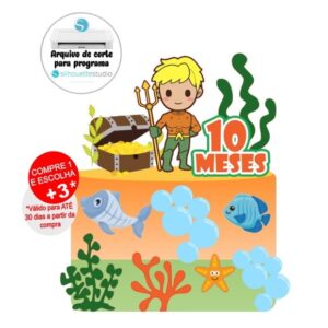 Arquivo de Corte Topo de Bolo Aquaman * Impresso *