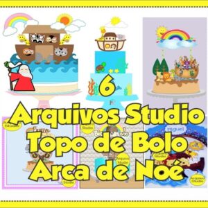 Arquivo de Corte Topo de Bolo Arca de Noé