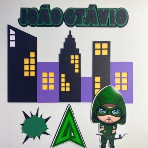 Arquivo de Corte Topo de Bolo Arqueiro Verde