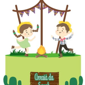 Arquivo de Corte Topo de Bolo Arraiá 12