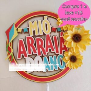 Arquivo de Corte Topo de Bolo Arraiá Divertido #4414