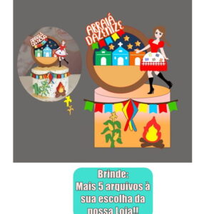 Arquivo de Corte Topo de Bolo Arraiá