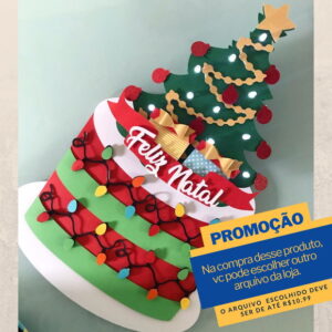 Arquivo de Corte Topo de Bolo Arvore de Natal -029