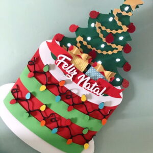 Arquivo de corte topo de bolo arvore de natal pisca pisca