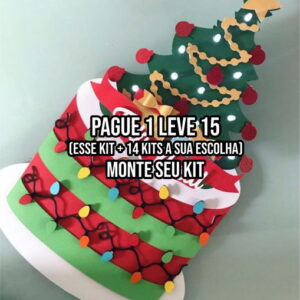 Arquivo de Corte Topo de Bolo Árvore de Natal Studio +14 Arq
