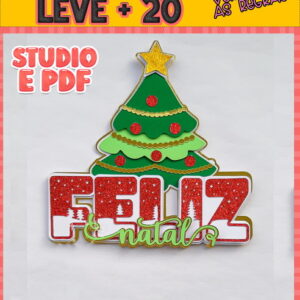 Arquivo de Corte Topo de Bolo Árvore Natal Camadas St/pdf