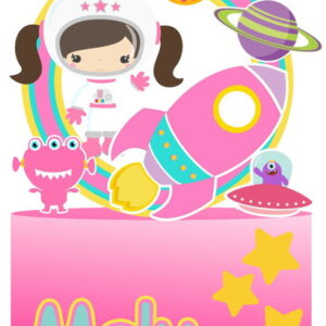 Arquivo de Corte Topo de Bolo Astronauta 06
