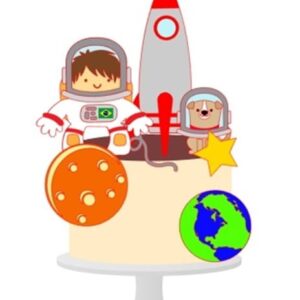 Arquivo De Corte Topo De Bolo Astronauta