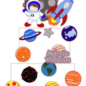 Arquivo de Corte Topo de Bolo Astronauta Studio 003