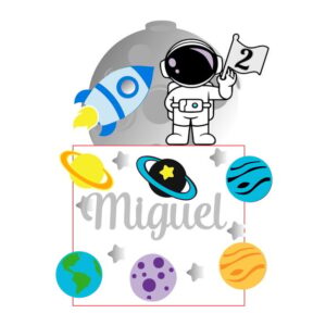 Arquivo de Corte Topo de Bolo Astronauta Studio 002