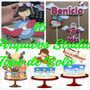 Arquivo de Corte Topo de Bolo - Aviador