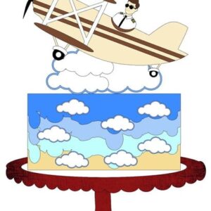 Arquivo de Corte Topo de Bolo - Aviador