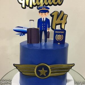 Arquivo de Corte Topo de Bolo Piloto Aviador