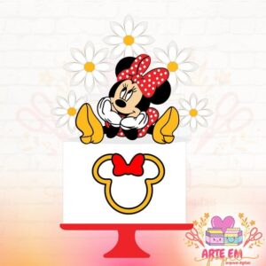 Arquivo de Corte: Topo de Bolo Baby Minnie Vermelha 07