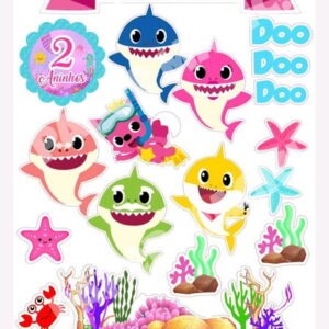 Arquivo de corte topo de bolo baby shark